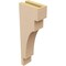 Ekena Millwork 3"W x 6"D x 18"H Thin Mediterranean Rough Cedar Woodgrain TimberThane Corbel, Primed Tan CORUR03X06X18MEDRCPR - alternate 5
